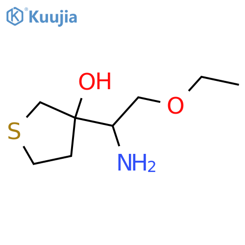 3-(1-amino-2-ethoxyethyl)thiolan-3-ol structure