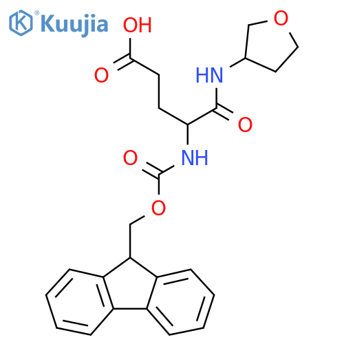 4-({(9H-fluoren-9-yl)methoxycarbonyl}amino)-4-(oxolan-3-yl)carbamoylbutanoic acid structure