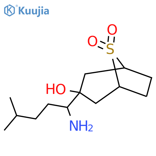 3-(1-amino-4-methylpentyl)-3-hydroxy-8lambda6-thiabicyclo3.2.1octane-8,8-dione structure