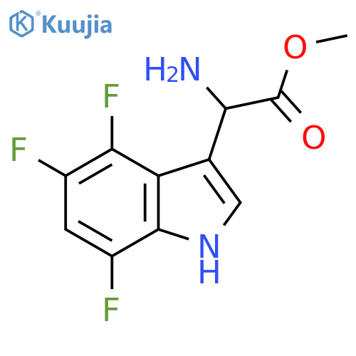 methyl 2-amino-2-(4,5,7-trifluoro-1H-indol-3-yl)acetate structure