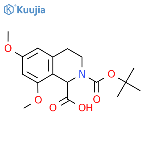2-(tert-butoxy)carbonyl-6,8-dimethoxy-1,2,3,4-tetrahydroisoquinoline-1-carboxylic acid structure