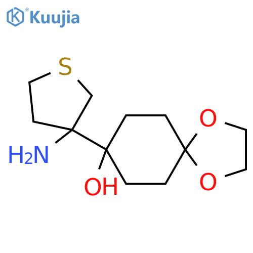 8-(3-aminothiolan-3-yl)-1,4-dioxaspiro4.5decan-8-ol structure