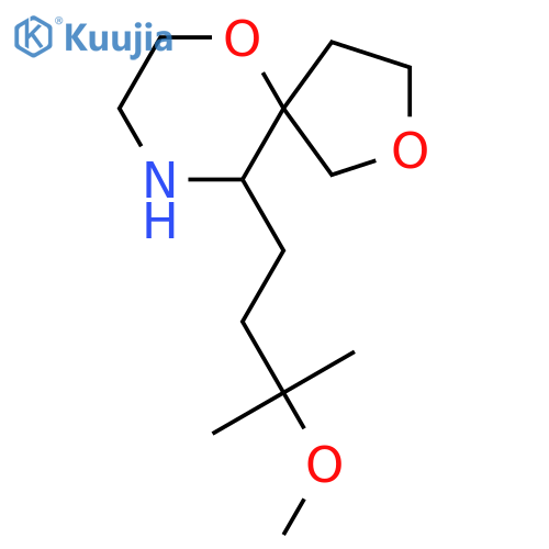 10-(3-methoxy-3-methylbutyl)-2,6-dioxa-9-azaspiro4.5decane structure