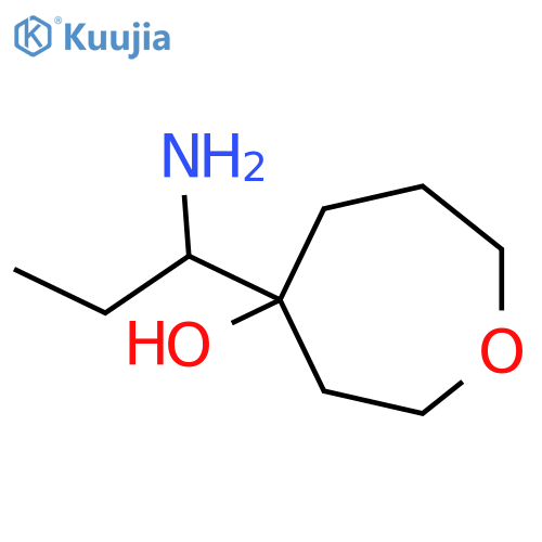 4-(1-aminopropyl)oxepan-4-ol structure