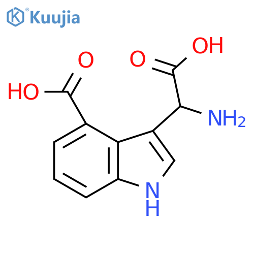 3-amino(carboxy)methyl-1H-indole-4-carboxylic acid structure