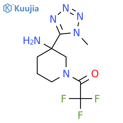 1-3-amino-3-(1-methyl-1H-1,2,3,4-tetrazol-5-yl)piperidin-1-yl-2,2,2-trifluoroethan-1-one structure
