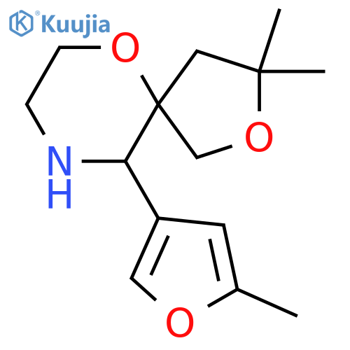 3,3-dimethyl-10-(5-methylfuran-3-yl)-2,6-dioxa-9-azaspiro4.5decane structure