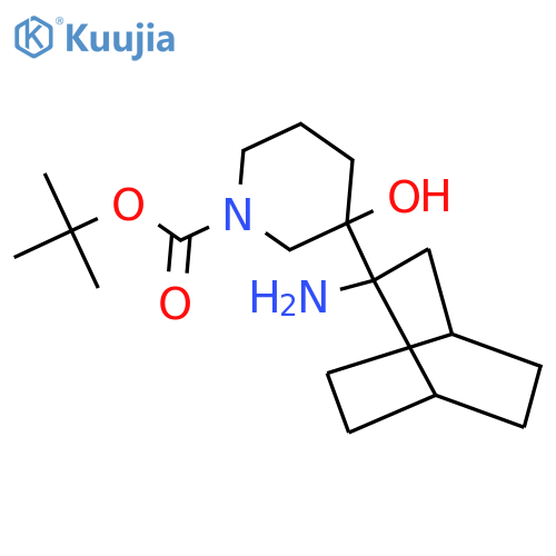 tert-butyl 3-{2-aminobicyclo2.2.2octan-2-yl}-3-hydroxypiperidine-1-carboxylate structure