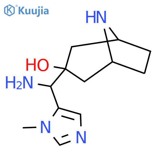 3-amino(1-methyl-1H-imidazol-5-yl)methyl-8-azabicyclo3.2.1octan-3-ol structure