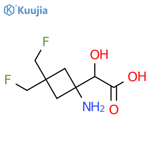 2-1-amino-3,3-bis(fluoromethyl)cyclobutyl-2-hydroxyacetic acid structure