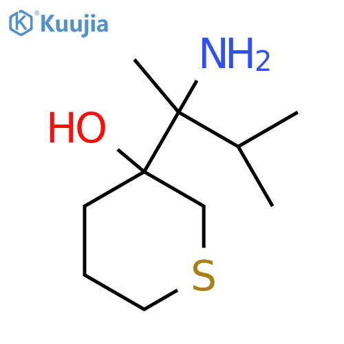 3-(2-amino-3-methylbutan-2-yl)thian-3-ol structure