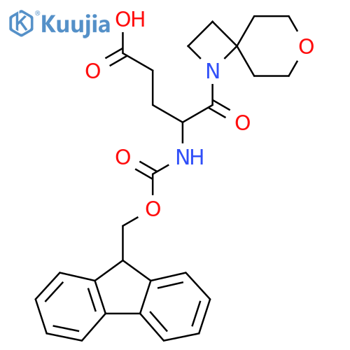 4-({(9H-fluoren-9-yl)methoxycarbonyl}amino)-5-{7-oxa-1-azaspiro3.5nonan-1-yl}-5-oxopentanoic acid structure