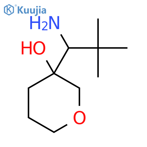 3-(1-Amino-2,2-dimethylpropyl)oxan-3-ol structure
