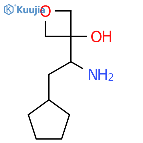 3-(1-amino-2-cyclopentylethyl)oxetan-3-ol structure