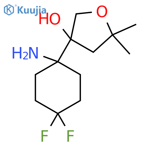 3-(1-amino-4,4-difluorocyclohexyl)-5,5-dimethyloxolan-3-ol structure