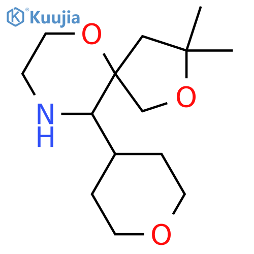 3,3-dimethyl-10-(oxan-4-yl)-2,6-dioxa-9-azaspiro4.5decane structure