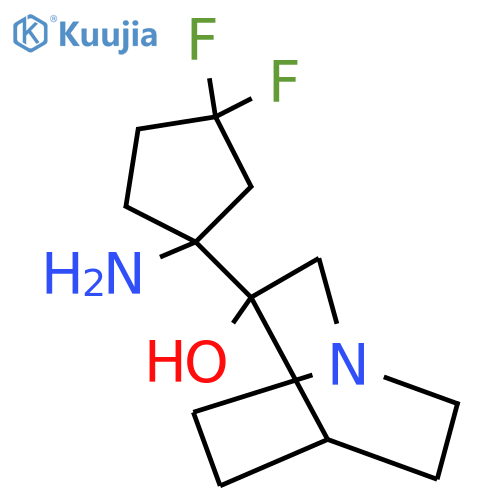 3-(1-amino-3,3-difluorocyclopentyl)-1-azabicyclo2.2.2octan-3-ol structure