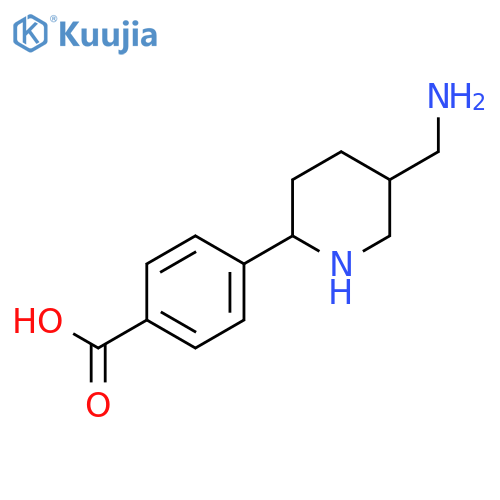 4-5-(aminomethyl)piperidin-2-ylbenzoic acid structure
