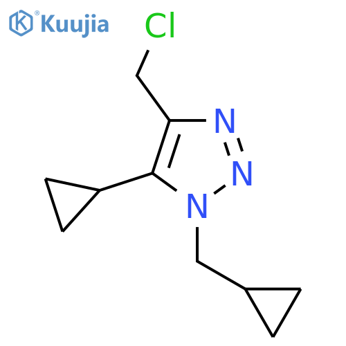 4-(chloromethyl)-5-cyclopropyl-1-(cyclopropylmethyl)-1H-1,2,3-triazole structure