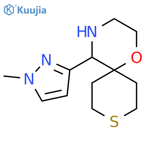 5-(1-methyl-1H-pyrazol-3-yl)-1-oxa-9-thia-4-azaspiro5.5undecane structure