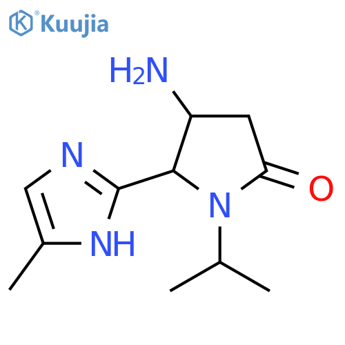 4-amino-5-(4-methyl-1H-imidazol-2-yl)-1-(propan-2-yl)pyrrolidin-2-one structure