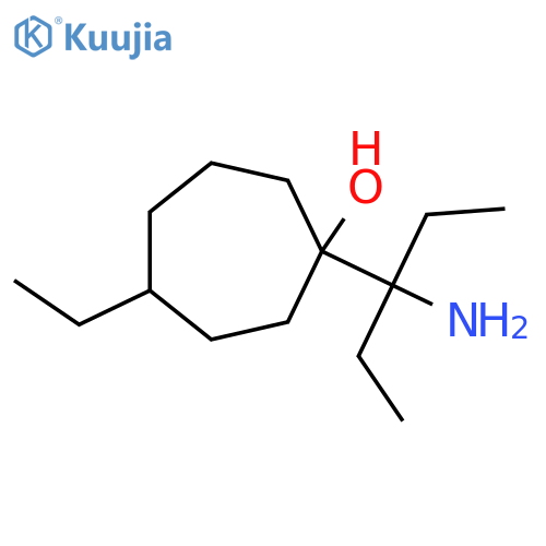 1-(3-aminopentan-3-yl)-4-ethylcycloheptan-1-ol structure