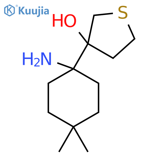 3-(1-amino-4,4-dimethylcyclohexyl)thiolan-3-ol structure