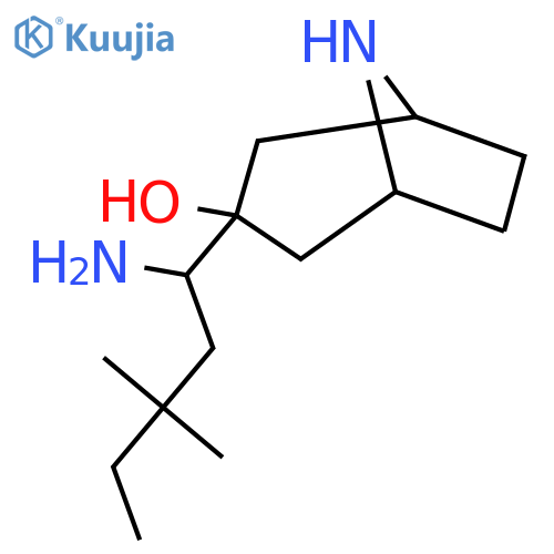3-(1-amino-3,3-dimethylpentyl)-8-azabicyclo3.2.1octan-3-ol structure