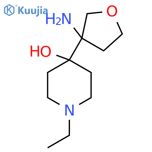 4-(3-aminooxolan-3-yl)-1-ethylpiperidin-4-ol structure
