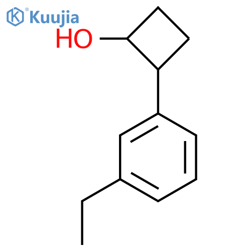2-(3-ethylphenyl)cyclobutan-1-ol structure