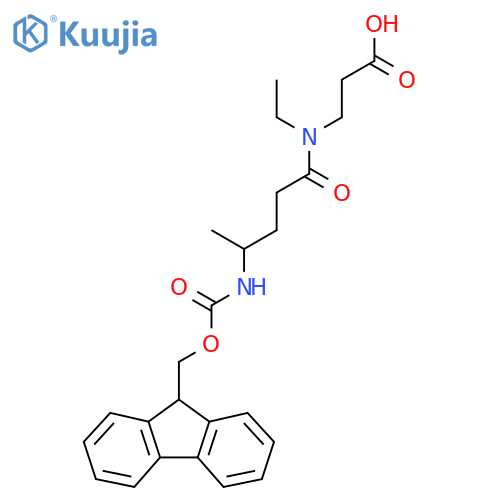 3-N-ethyl-4-({(9H-fluoren-9-yl)methoxycarbonyl}amino)pentanamidopropanoic acid structure