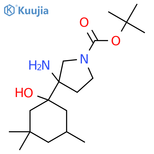 Tert-butyl 3-amino-3-(1-hydroxy-3,3,5-trimethylcyclohexyl)pyrrolidine-1-carboxylate structure