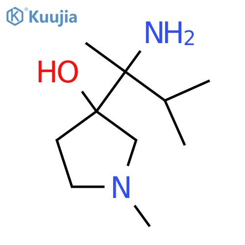 3-(2-amino-3-methylbutan-2-yl)-1-methylpyrrolidin-3-ol structure
