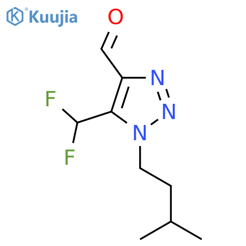 5-(difluoromethyl)-1-(3-methylbutyl)-1H-1,2,3-triazole-4-carbaldehyde structure