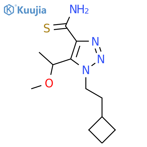 1-(2-cyclobutylethyl)-5-(1-methoxyethyl)-1H-1,2,3-triazole-4-carbothioamide structure