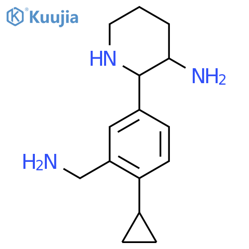 2-3-(aminomethyl)-4-cyclopropylphenylpiperidin-3-amine structure