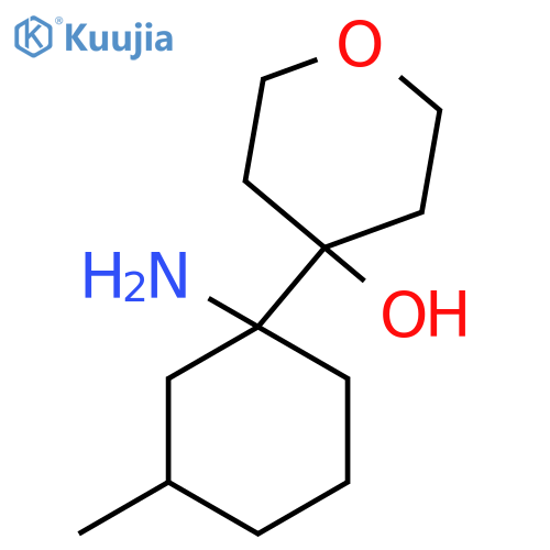 4-(1-amino-3-methylcyclohexyl)oxan-4-ol structure
