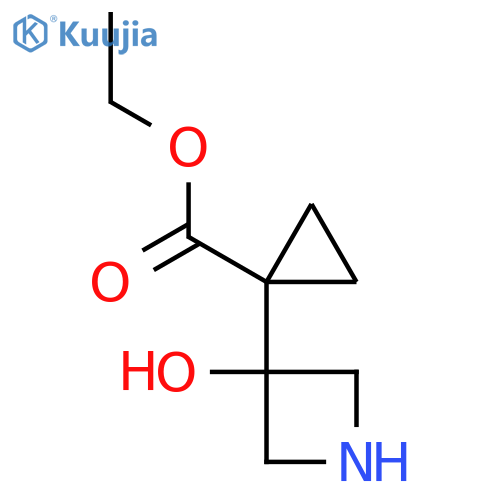 ethyl 1-(3-hydroxyazetidin-3-yl)cyclopropane-1-carboxylate structure