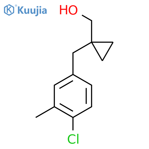 {1-(4-chloro-3-methylphenyl)methylcyclopropyl}methanol structure