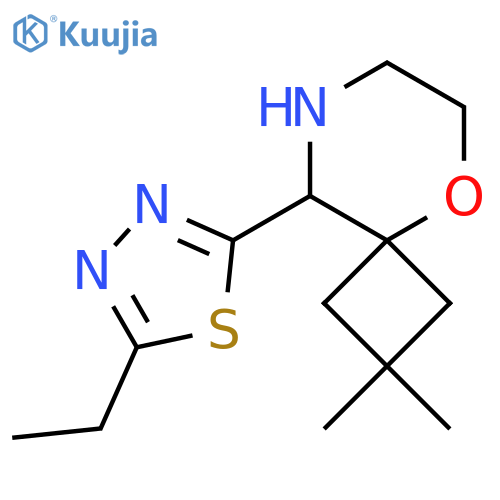 9-(5-ethyl-1,3,4-thiadiazol-2-yl)-2,2-dimethyl-5-oxa-8-azaspiro3.5nonane structure