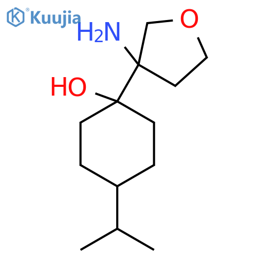 1-(3-aminooxolan-3-yl)-4-(propan-2-yl)cyclohexan-1-ol structure