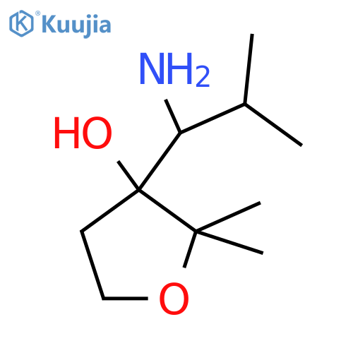 3-(1-amino-2-methylpropyl)-2,2-dimethyloxolan-3-ol structure