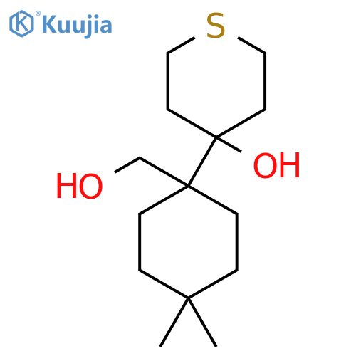 4-1-(hydroxymethyl)-4,4-dimethylcyclohexylthian-4-ol structure