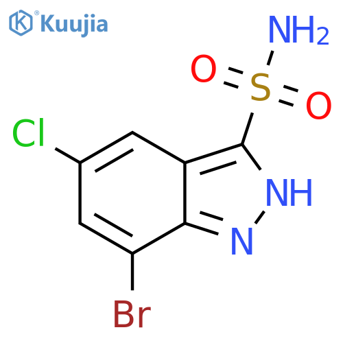 7-bromo-5-chloro-1H-indazole-3-sulfonamide structure