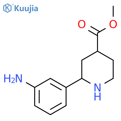 Methyl 2-(3-aminophenyl)piperidine-4-carboxylate structure