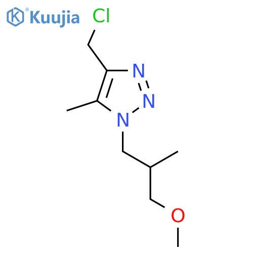 4-(chloromethyl)-1-(3-methoxy-2-methylpropyl)-5-methyl-1H-1,2,3-triazole structure