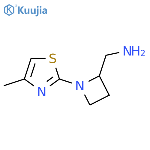 1-(4-methyl-1,3-thiazol-2-yl)azetidin-2-ylmethanamine structure