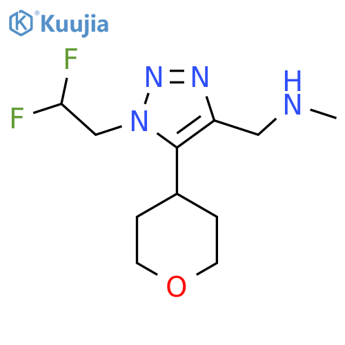 {1-(2,2-difluoroethyl)-5-(oxan-4-yl)-1H-1,2,3-triazol-4-ylmethyl}(methyl)amine structure