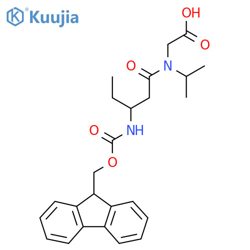 2-3-({(9H-fluoren-9-yl)methoxycarbonyl}amino)-N-(propan-2-yl)pentanamidoacetic acid structure