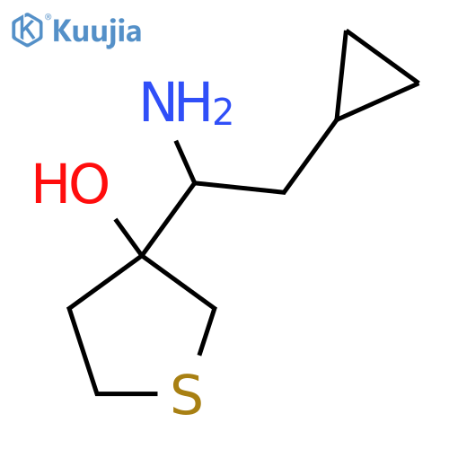 3-(1-amino-2-cyclopropylethyl)thiolan-3-ol structure